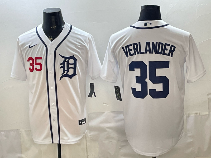 Men 2026 Detroit Tigers #35 Verlander white Game Nike MLB Jersey 003